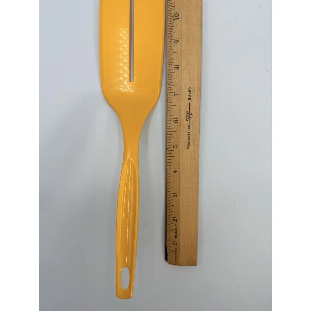 Foley Vintage Yellow Slotted Spatula Turner Kitchen Utensil Plastic 12